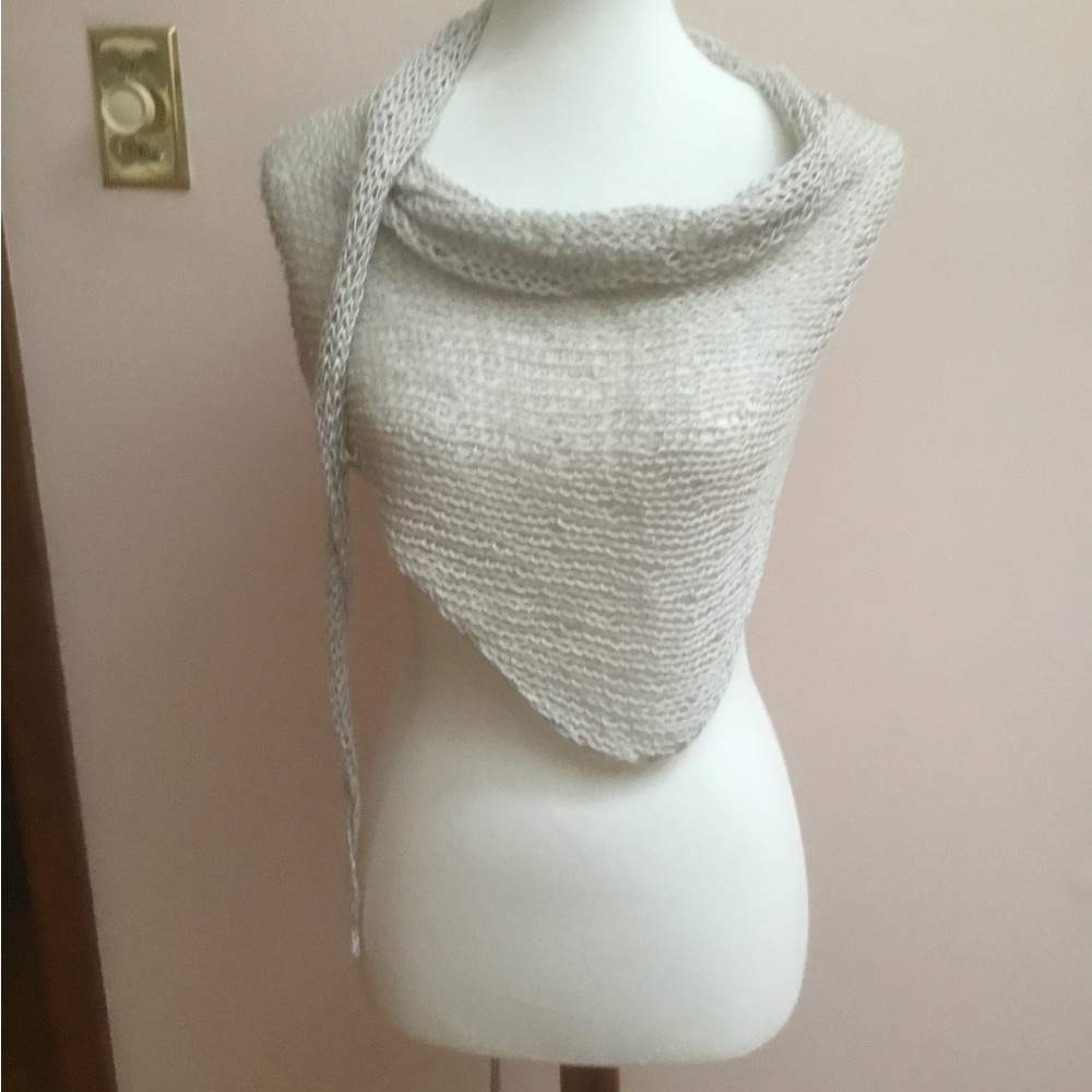 Eileen Fisher Linen Triangle Knit Scarf